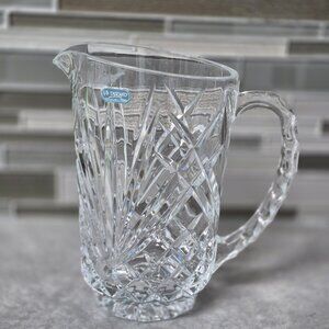 J G Durand Crystal 24% Lead Crystal France Pitcher Jug Villemont Pattern